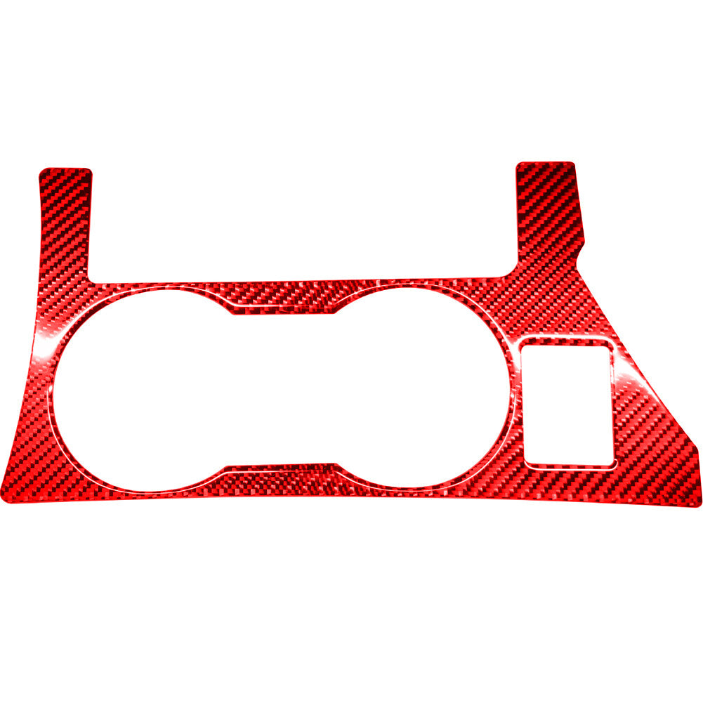 Carbon Fiber Floor Console Storage Cover Trim for Jetta Sedan 2011-14 v
