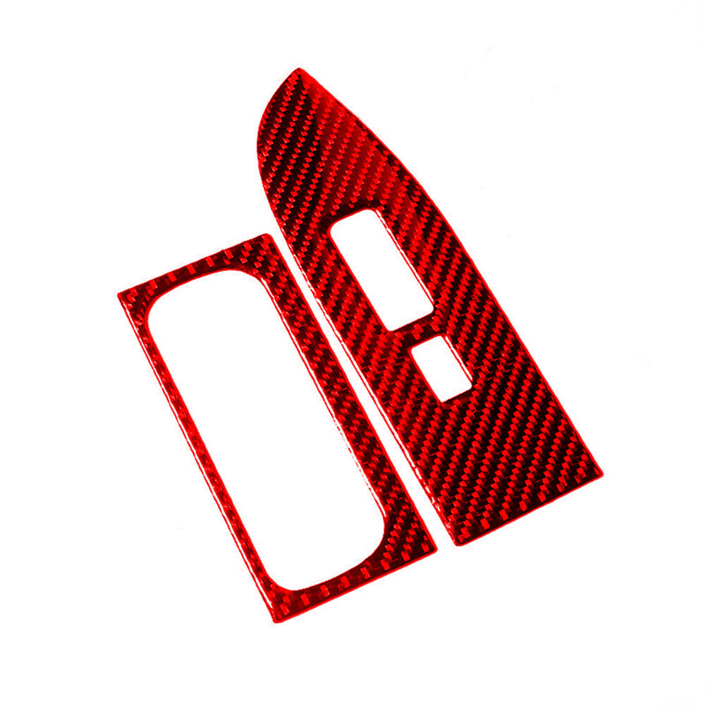 Carbon Fiber Front Door Decorative Cover Trim for Suzuki Grand Vitara 06-13 Red