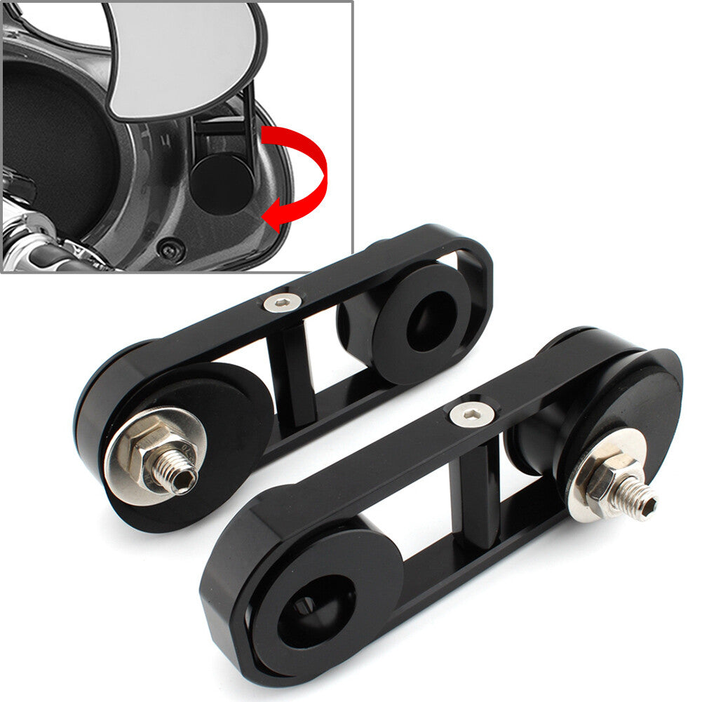 180¡ã Drop Mirror Relocator Mount for Harley Touring Street Glide FLHX 2006-13 mo Q