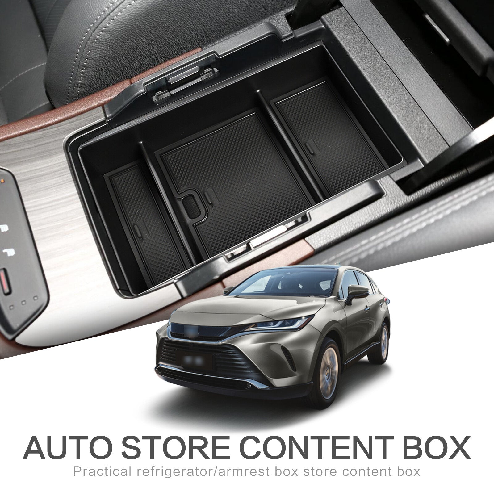 Car Armrest Storage Box for Harrier Venza 2021 ~ 2023 Center Console Accessories