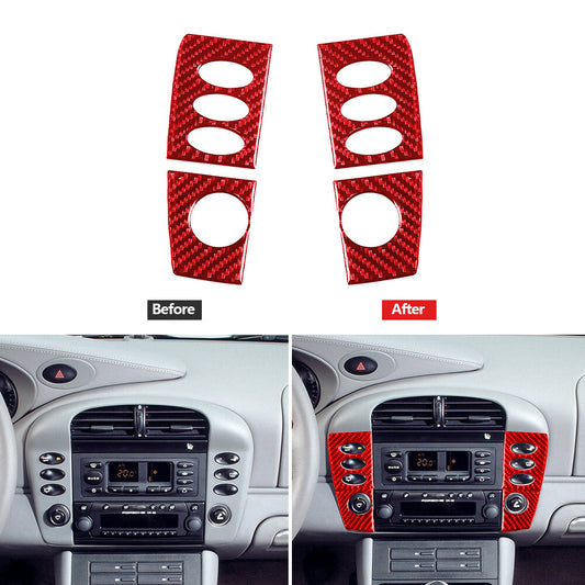Red Carbon Fiber Automatic Transmission Cover Type B for Camry 2007-2011 v