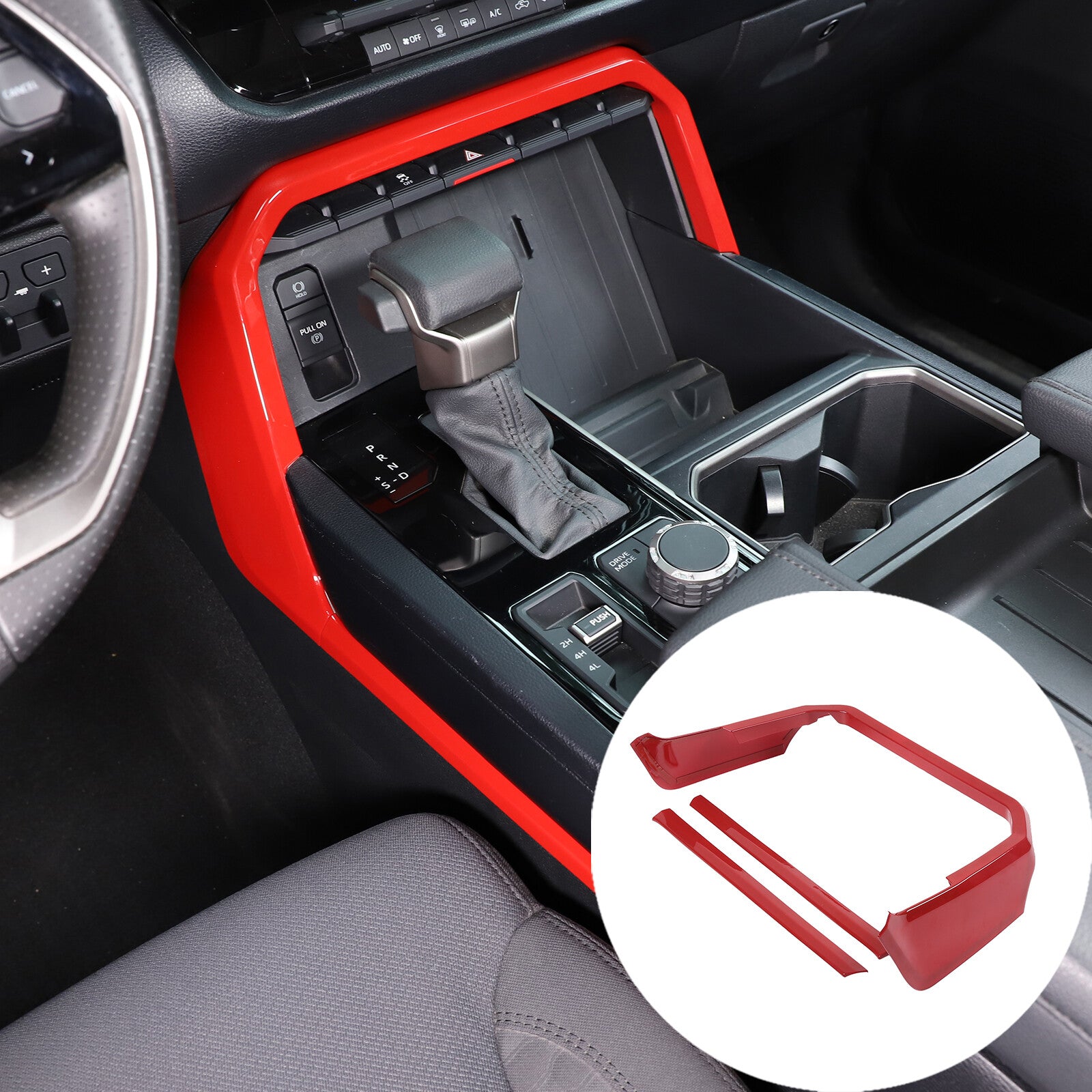 2-Pack Red Front Inner Door Panel Trim Covers for Honda Pilot 2015-2022