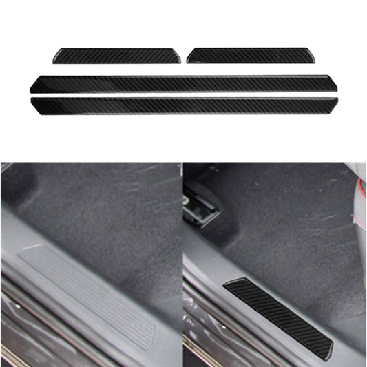 4pcs Carbon Fiber Rear Door Handle Cover Trim For Silverado for GMC for SIERRA 2014-2018 v