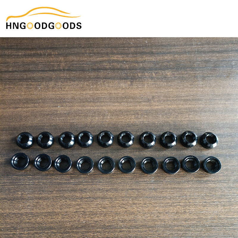 20-pack M14x1.5 Black Ball-Type Earring Adapters and Wheel Lug Bolt Adapters
