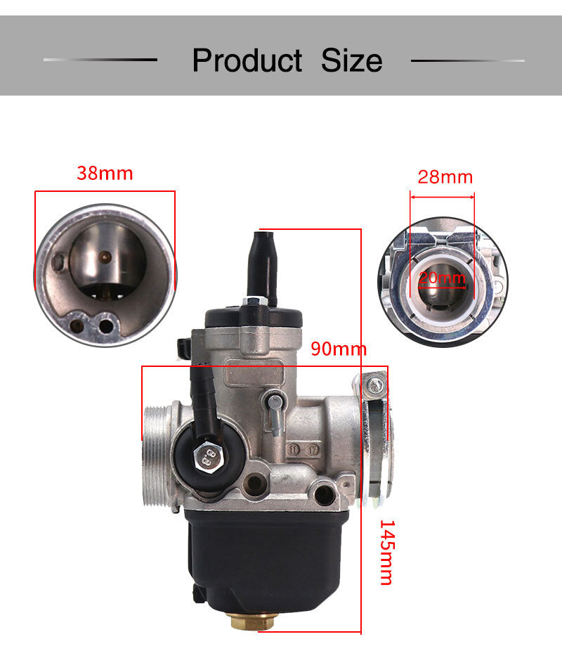 Dellorto PHBL 20AS R2706 Carb For 2 Stroke 50cc-250cc Motorcross Q