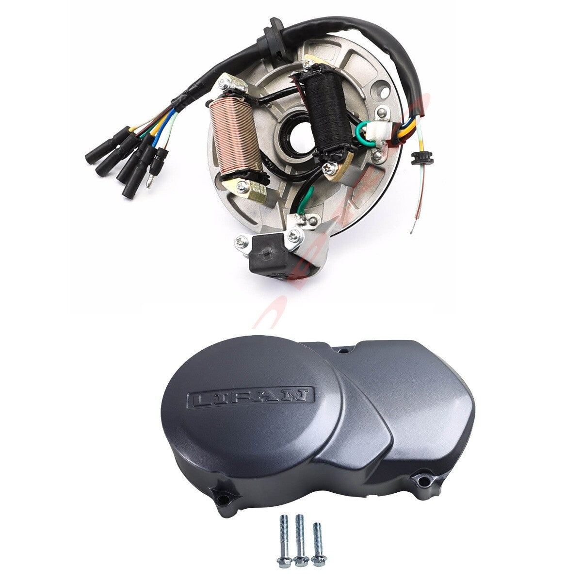 Engine side cover protective shell 2 Coil magnetic stator kit for 110cc and 125cc Pit Dirt bicycles