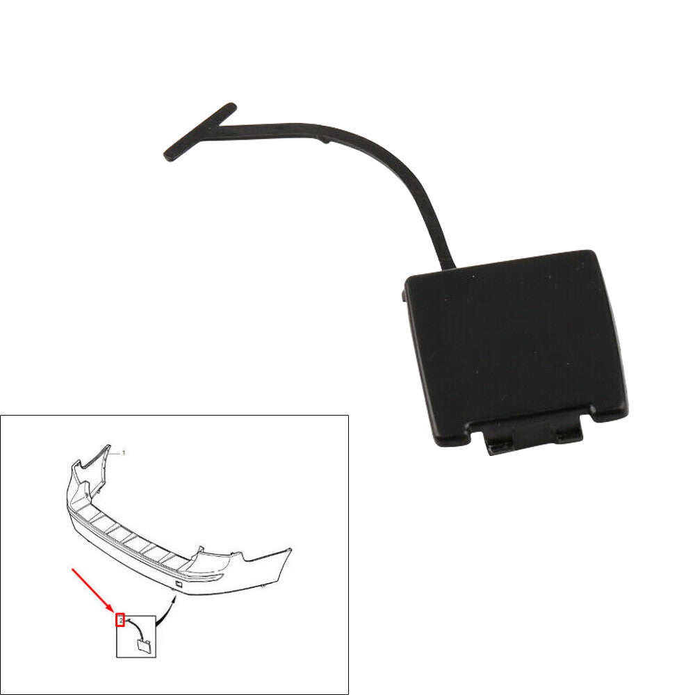 Rear Bumper Tow Hook Lid Cover Unpainted Plastic For S40 2004-2007 V50 2005-2007 Q