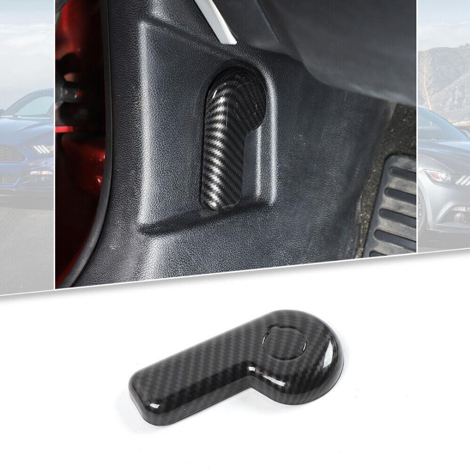 For 2015-2022 for Mustang Carbon Fiber Interior Engine Hood Switch Covers Trim v
