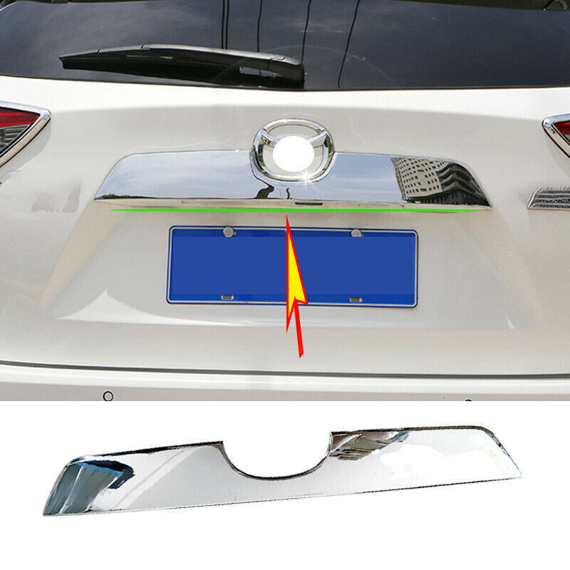 for Mazda CX-5 2013-2016 Chrome Rear Trunk Streamer/Tailgate Cover Trim Logo Cut