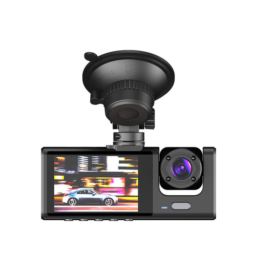 3 Lens Dash Cam Front Inside Rear Camera Full HD Dash Camera G-senor for Cars