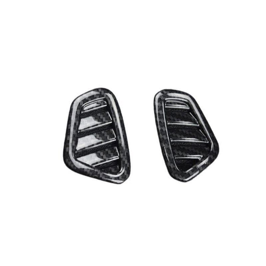 for Benz E-Class 16-21 2X Carbon Fiber ABS Dashboard Side Vent Overlay Cover