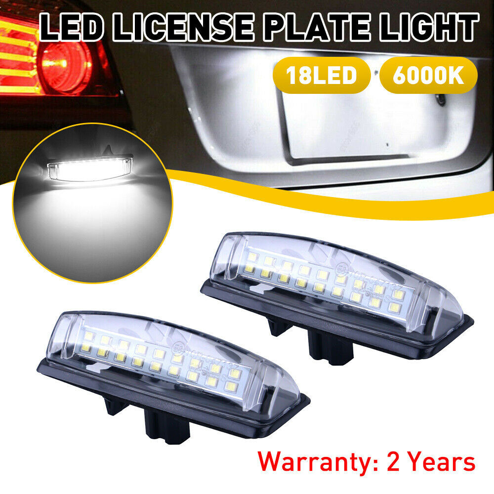 2-piece set of 18 LED white license plate label lights for Camry and for Lexus - n