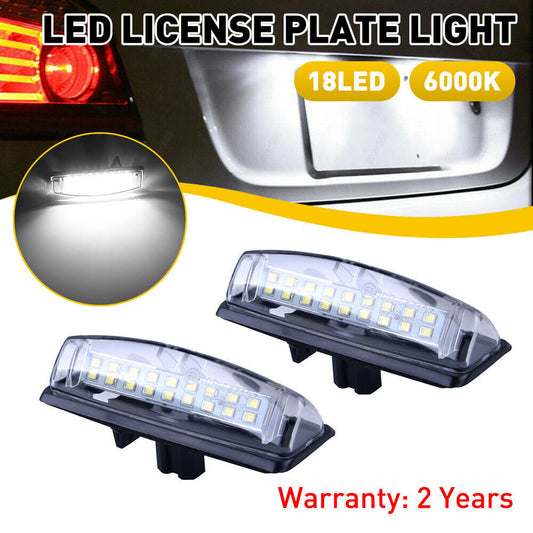 2-piece set of 18 LED white license plate label lights for Camry and for Lexus - n