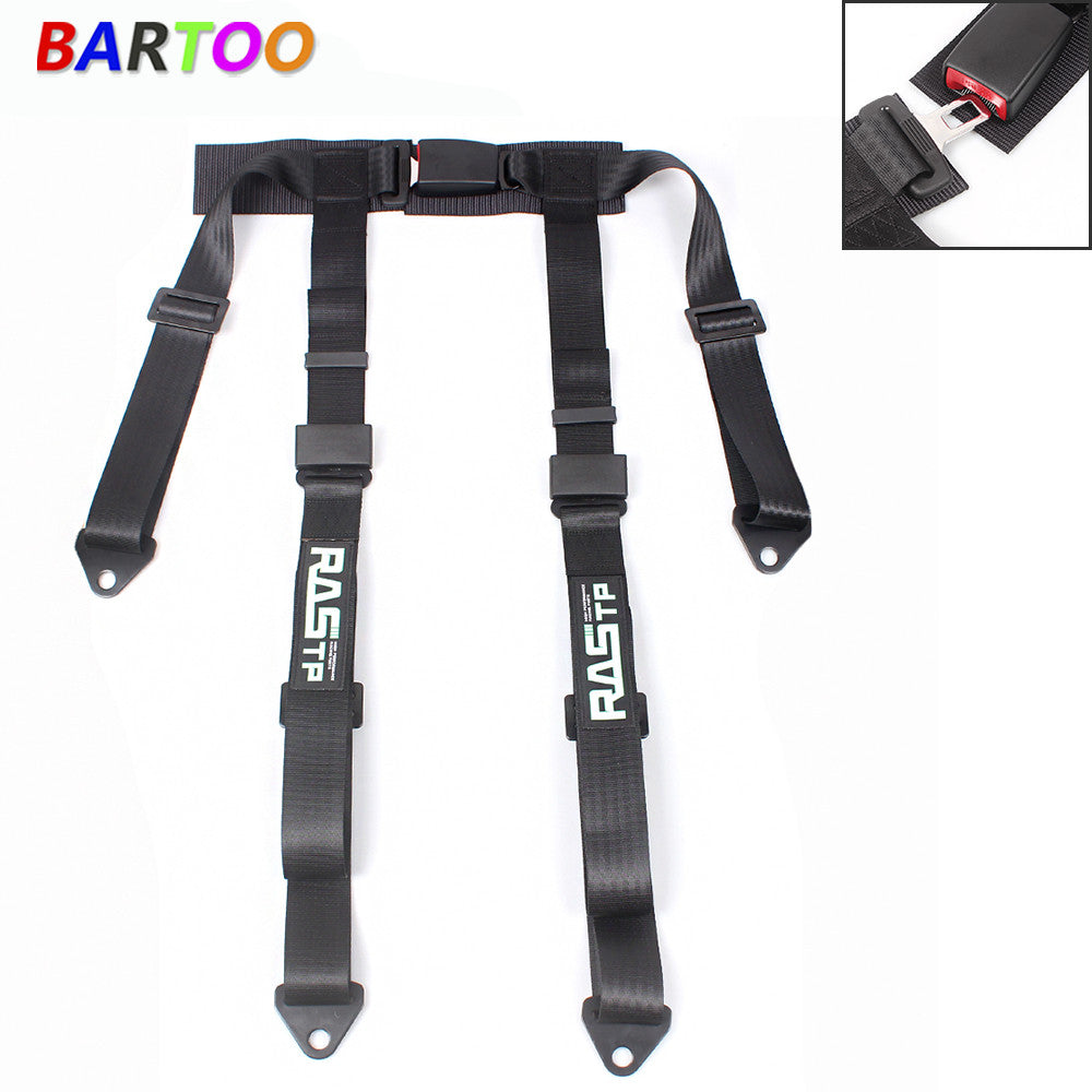 4 Point Harness for Seat Belt Universal Fit for Racing Car UTV 2 inch Black Q
