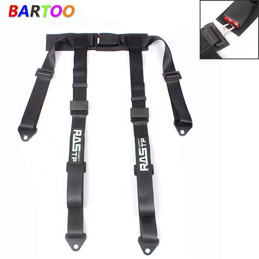 4 Point Harness for Seat Belt Universal Fit for Racing Car UTV 2 inch Black Q