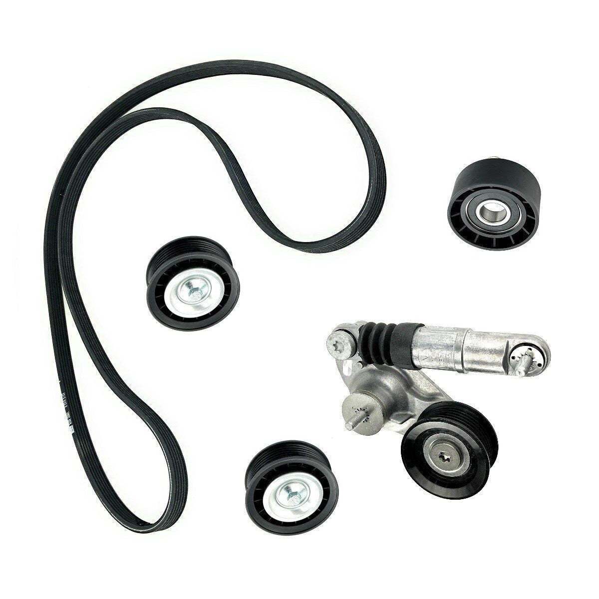 5Pc Drive Belt Tensioner Idler Pulley Kit for Range Rover Evoque 12-17 2.0L 4Cyl n