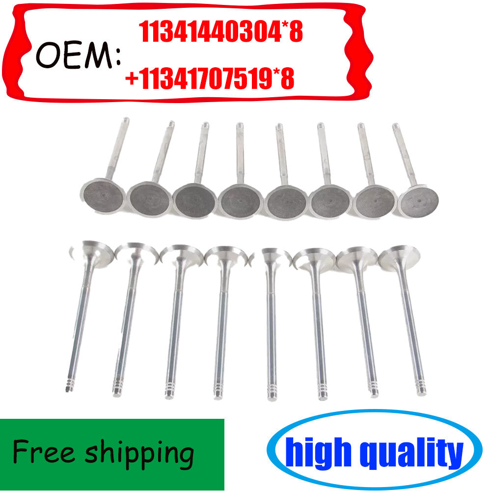 16Pcs Engine Intake Exhaust Valves For 120i 320i E87 E90 E91 E92 E84 N46 n