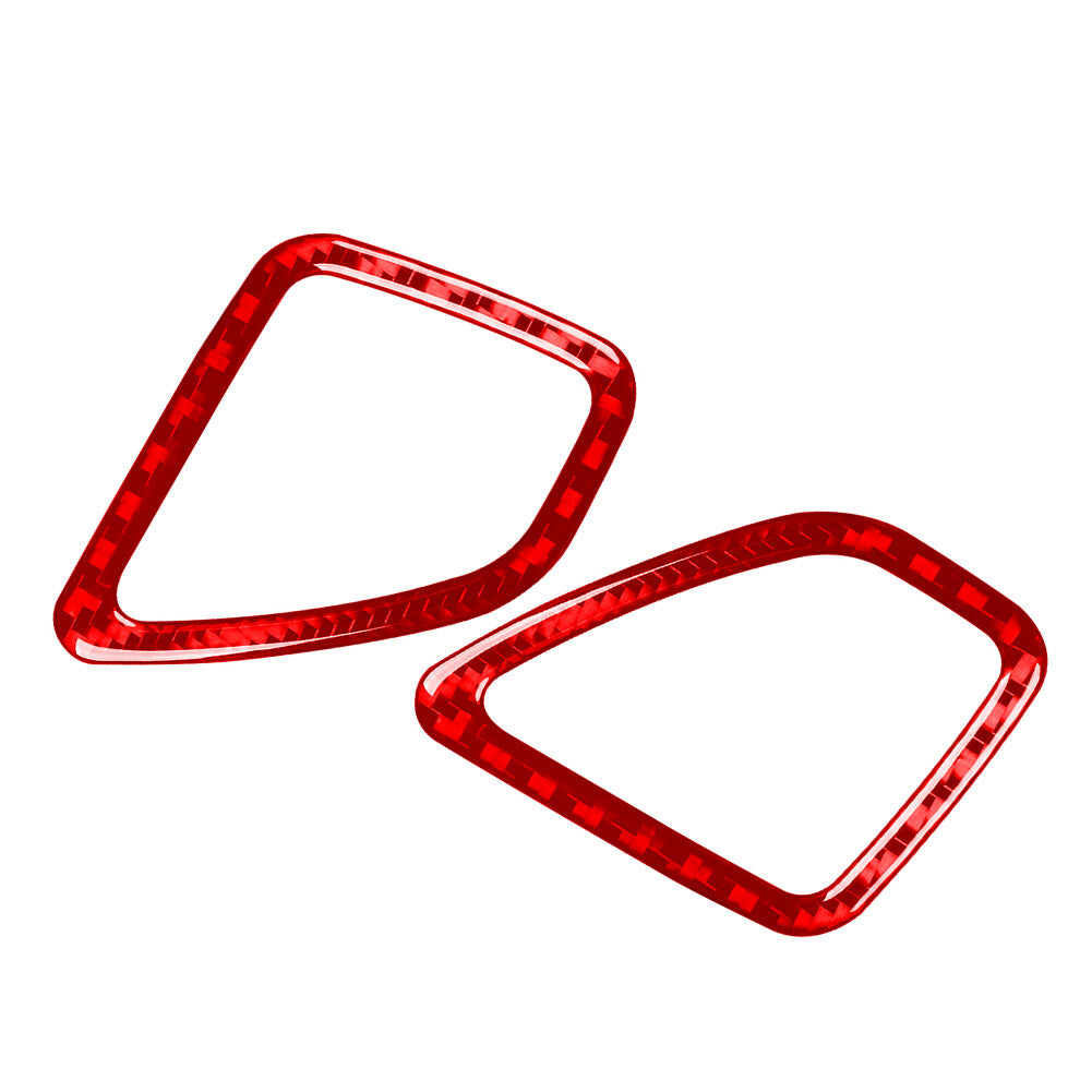 Carbon Fiber Red Dashboard Air Vent Outlet Cover Trim for Jeep Cherokee 2014-23