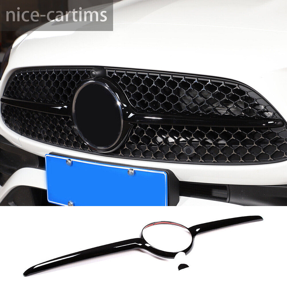 Kit for Benz C Class W206 2022-23 Front Center Grille Panel Trim ABS Gloss Black