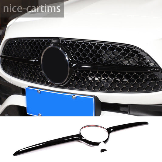 Kit for Benz C Class W206 2022-23 Front Center Grille Panel Trim ABS Gloss Black