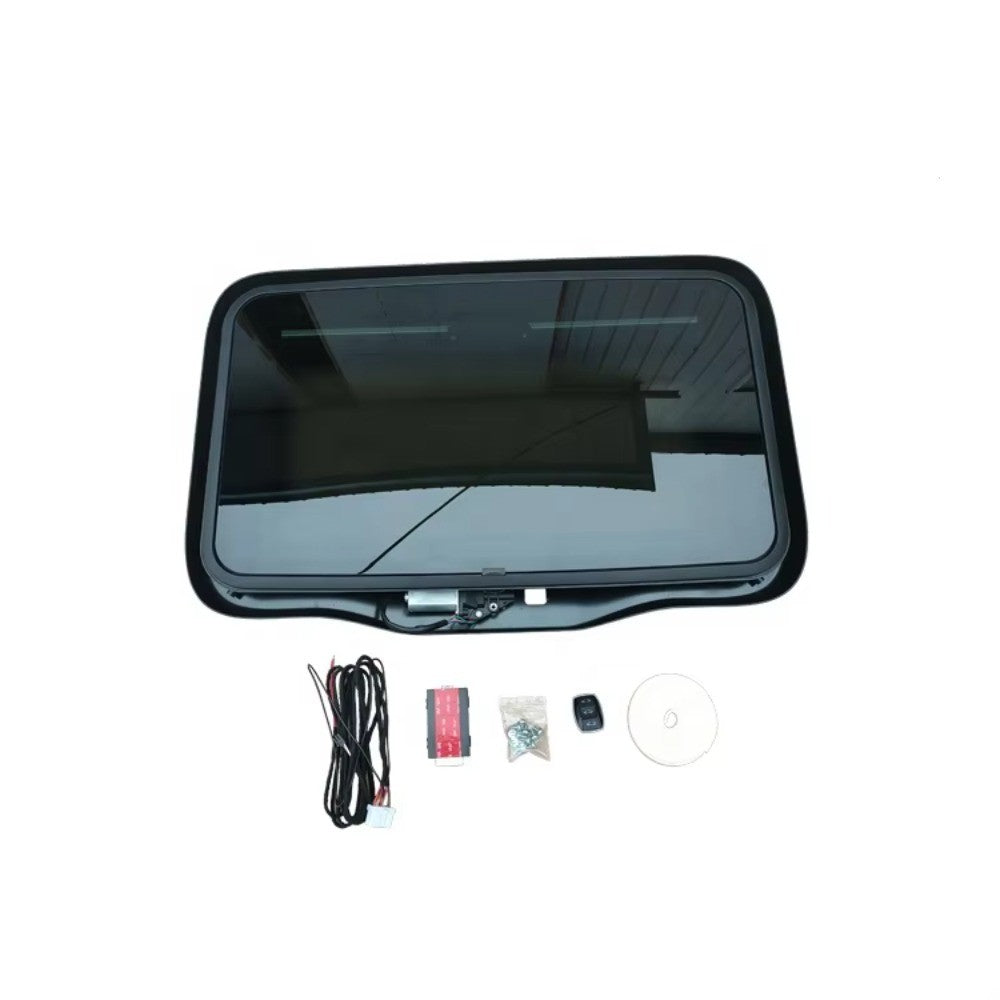 Universal sliding sunroof with motor and sunshade, 465*755 mm. Q