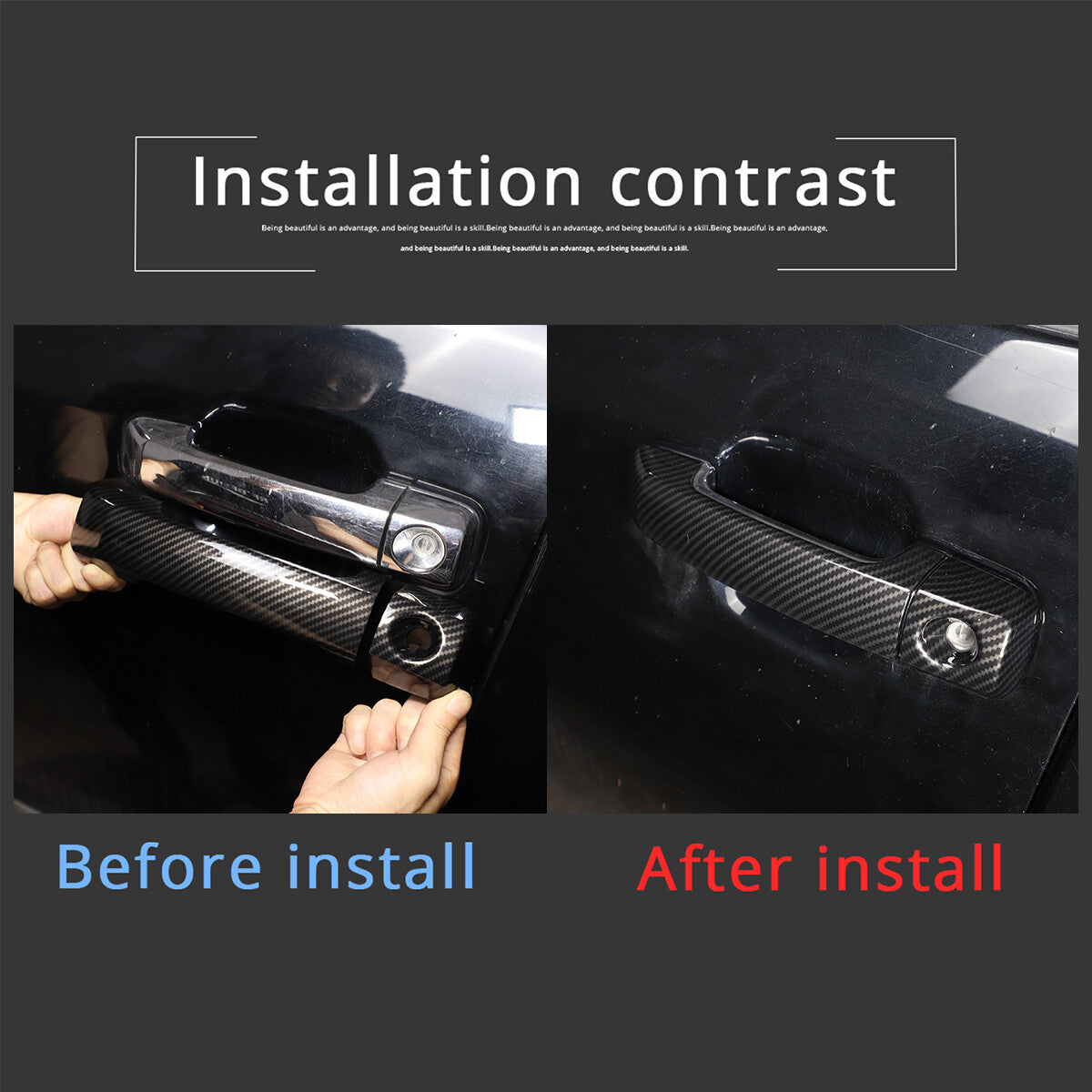 Carbon fiber interior console armrest box cover trim for Corvette C7 2014-2019
