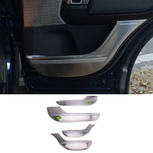 Inner Door Silver Cover Anti-Kick Panel for Land Rover Discovery 2017-2023 Steel