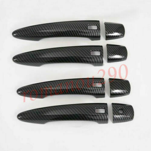 8P for Nissan Rogue 2021-2023 Carbon Fiber ABS Outside Door Handle Cover Trim