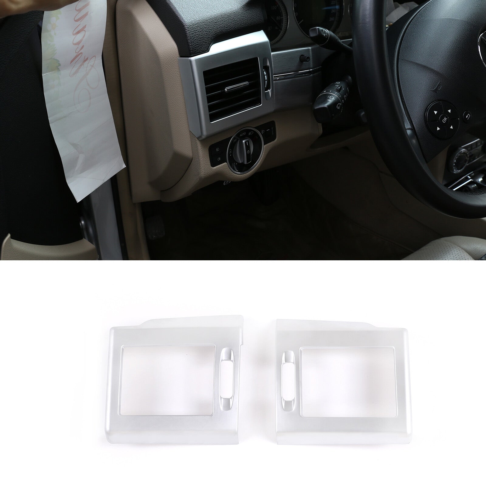 Chrome Air Vent Cover Trim for GLK 2009 - 2015 (2 Piece) n