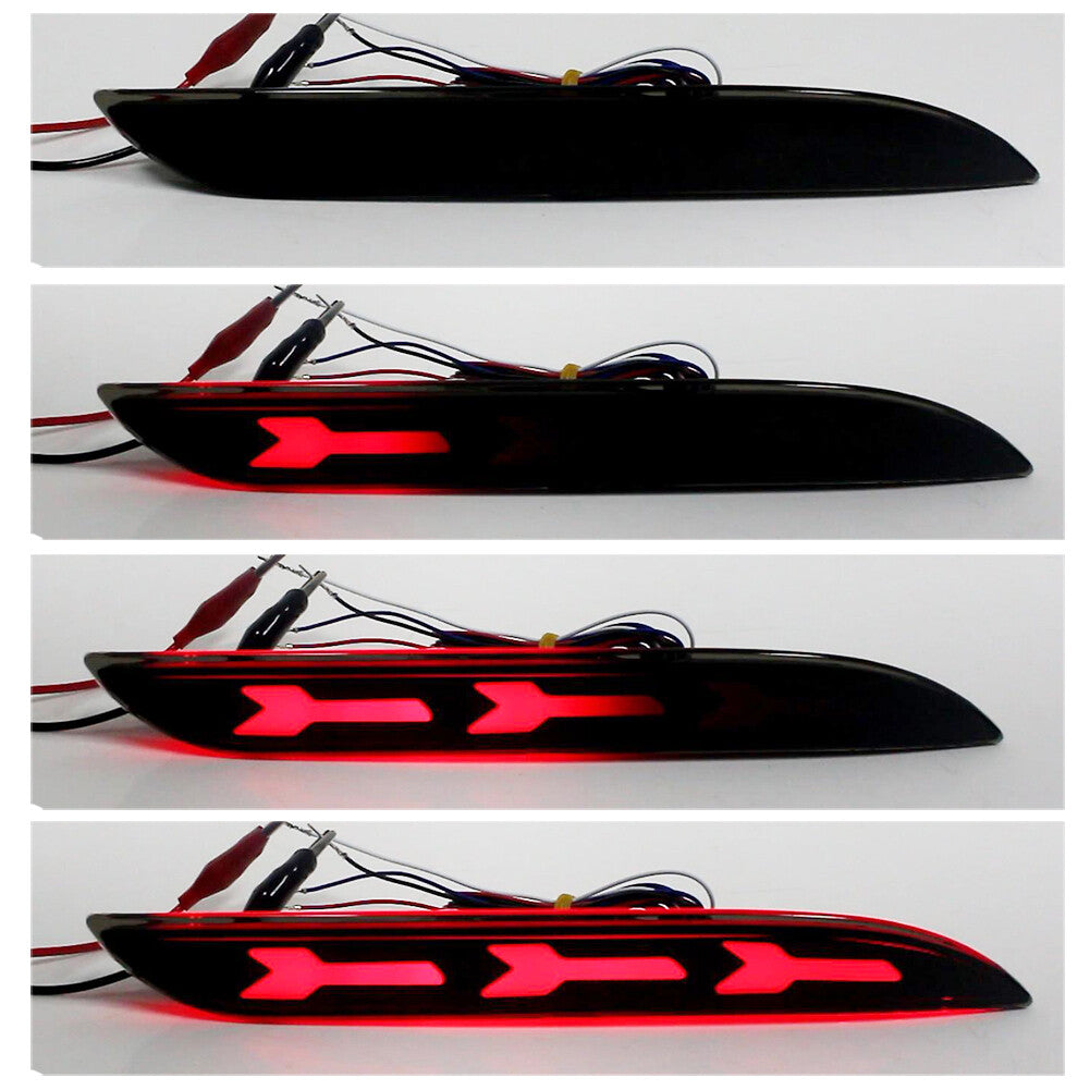 Rear bumper fog light tail light LED brake light for 2015 2016 for Mustang - v