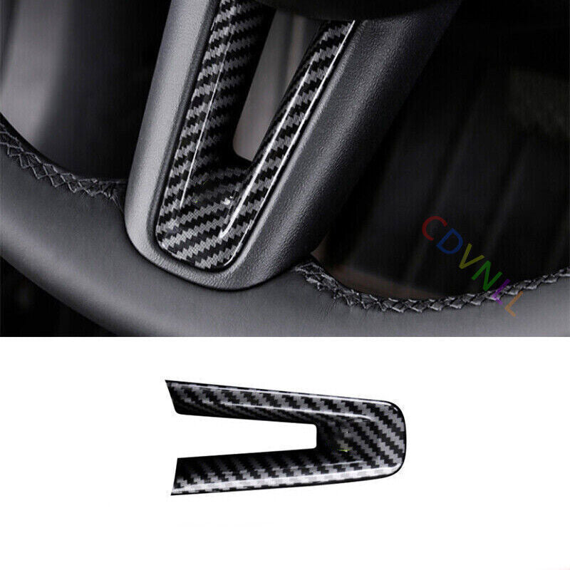 for Mazda CX-30 2020-2024 Carbon Fiber Style Steering Wheel Sheet Cover Trim 1X