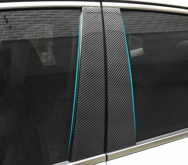 for Hyundai Sonata 2020-2023 Carbon Fiber PC Door Window Pillar Posts Cover Trim