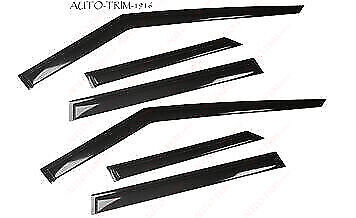 Black Window Visor Vent Shades Sun Rain Guard For Outlander 22-23 6PC n