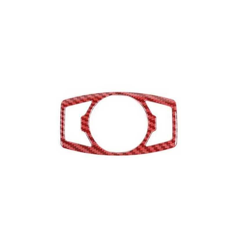 for Ford for Mustang 2015-2022 Red Carbon Fiber Function Control Button Frame Trim
