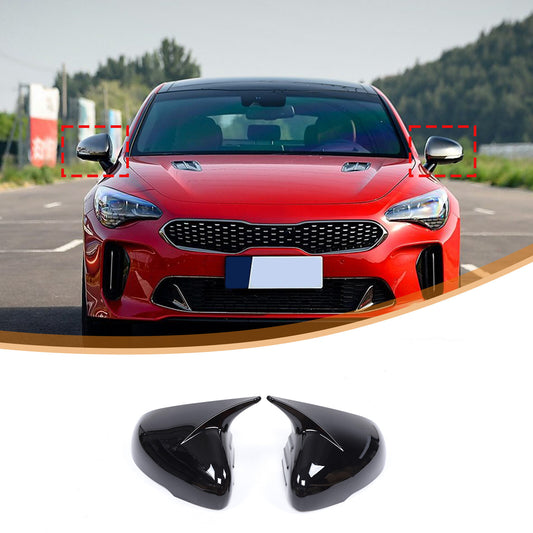 Carbon fiber OX corner mirror cover trim for Kia Stinger 2018 - 2022 (ABS) n