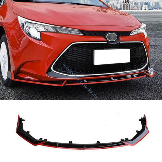 1X Black+Red Front Bumper Lip Spoiler Bodykit Refit Kit for Toyota for Corolla 20-24