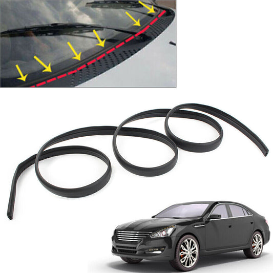 Auto Seal Under Front Windshield Panel Sealed Trim Moulding Strip Rubber Black Q