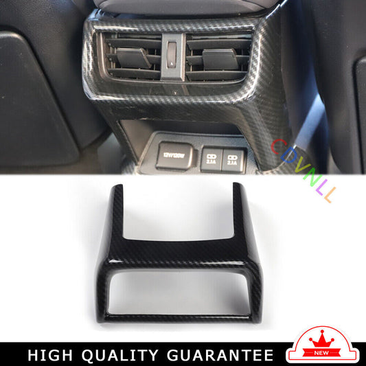 Inner Rear Air Outlet Vent Frame Trim for Lexus for ES 2018-2021 Black Carbon Fiber