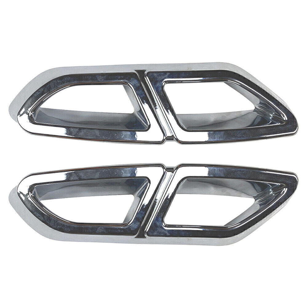 Rear Exhaust Muffler Tail Pipe Cover Trim for VW for Passat B8 2016-2019 Silver