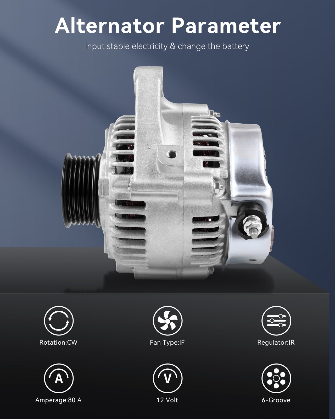 AND0177 New Alternator Fit for 1998-2002 for Chevrolet Prizm Base Sedan 4-Door 1.8L