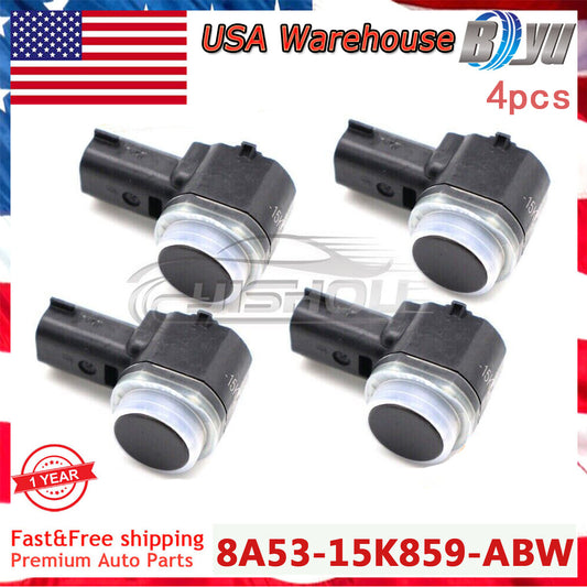 4PCS Black PDC Parking Aid Sensor Bumper 8A53-15K859-ABW for Ford Focus Explorer