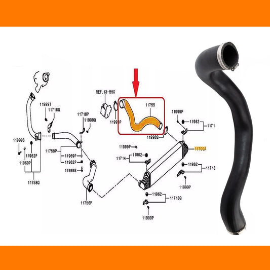 for Mitsubishi Outlander 2.2Di D 1505B318 1505A568 Turbo Intercooler Hose Pipe