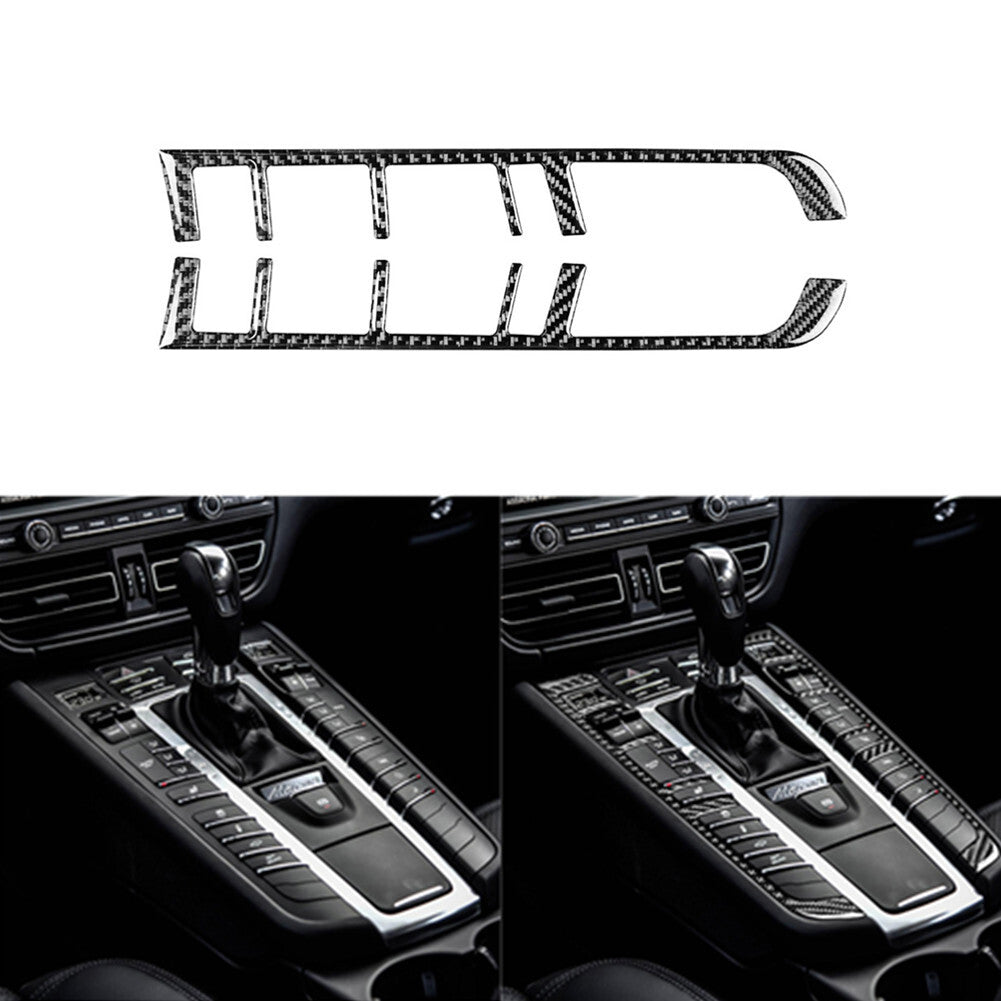 Red Carbon Fiber Control Car Light Switch Cover Trim For 718 2016-2022 v