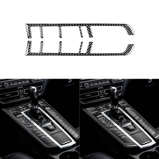 Red Carbon Fiber Control Car Light Switch Cover Trim For 718 2016-2022 v