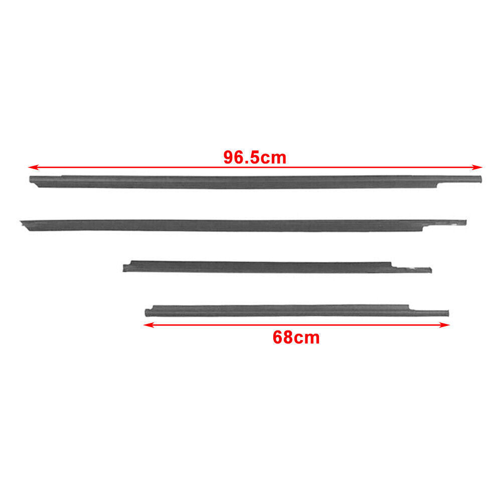 4x Window Weatherstrip Belt Line Sweep Molding for Toyota Yaris Sedan 2007-2016