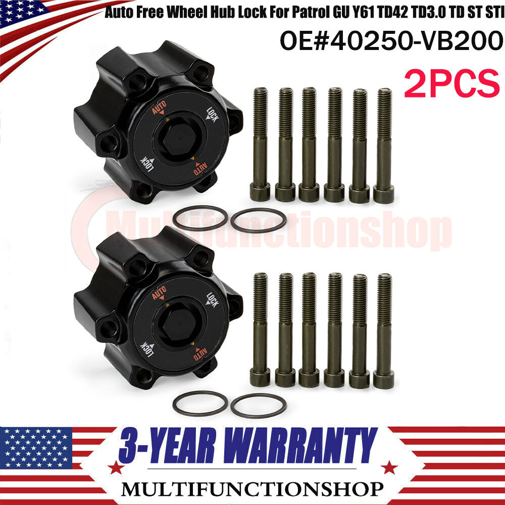 2-pack of automatic hub locks 40250-VB200 suitable for Patrol GU Y61 TD42 TD3.0 TD ST STI Q