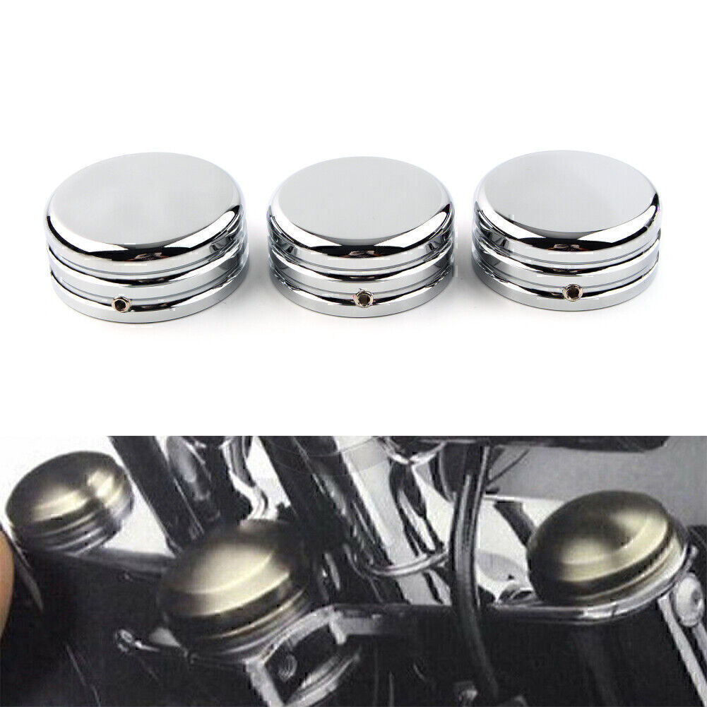 CNC Upper Fork Stem Nut Cover fit for Harley Sportster 883 Iron Low XL883L Chrome Q
