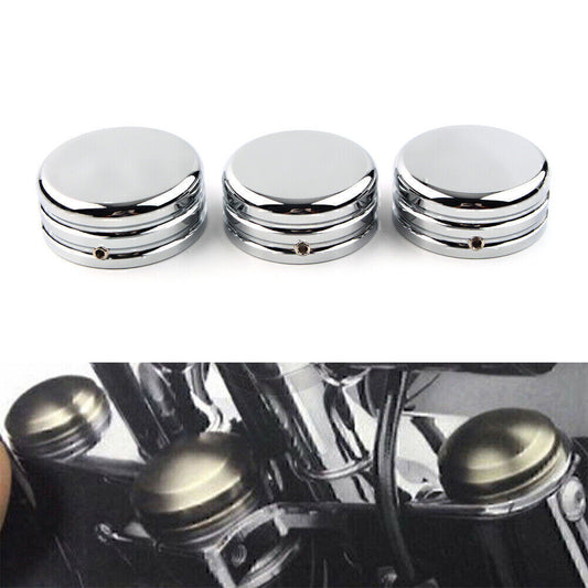 CNC Upper Fork Stem Nut Cover fit for Harley Sportster 883 Iron Low XL883L Chrome Q