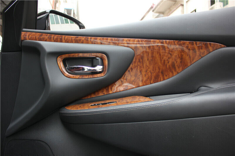 Inner Door Panel Cover Trim 6PCS Fit for Nissan Murano 15-21 Peach Wood Grain