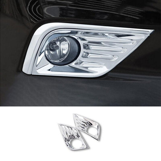 for Nissan Teana Altima 2016-2018 Chrome Front Fog Light Lamp Cover Trim 2pcs